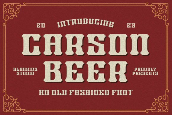 Carson Beer: The Vintage Display Typeface for Editorial Design