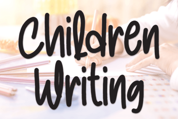 Children Writing Typeface for Sweet Brand Identity