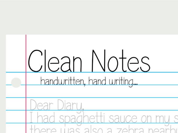 Clean Notes: The Handwritten Typeface for Elegant Web Design