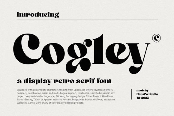 Cogley Typeface: A Vintage Serif for Authentic Brand Identity