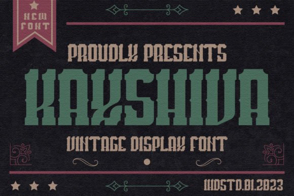 Kayshiva: A Vintage Display Font for Stylish Maker Designs