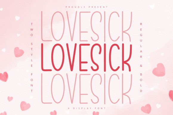 Lovesick: A Romantic Display Font for Editorial Projects