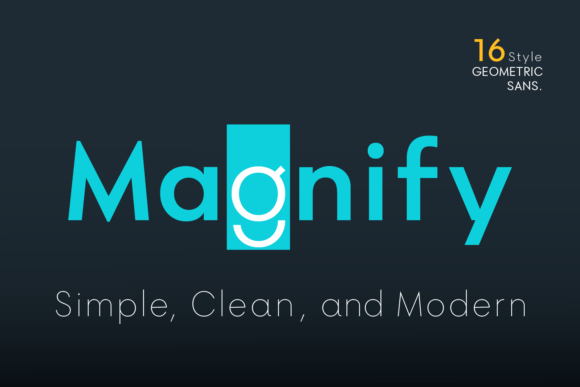 Magnify Font: A Geometric Sans Serif for Modern Web Design