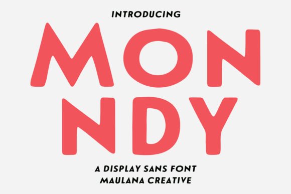 Monndy Stamp Display Font for Editorial Branding