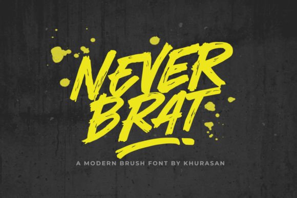Never Brat: The Modern Brush Font for Handmade Brands