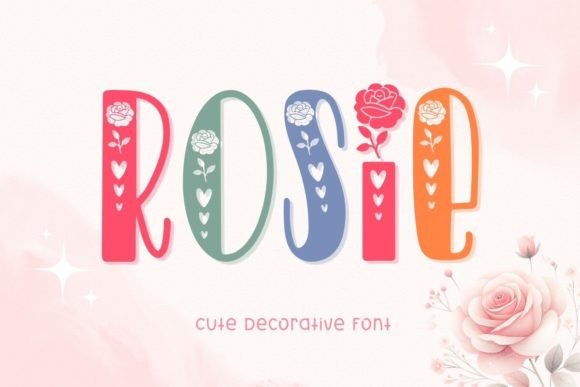Rosie: A Cute Decorative Font for Quirky Editorial Designs
