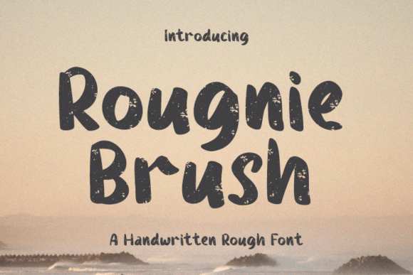 Rougnie Brush: A Modern Handwritten Display Font for Web Design