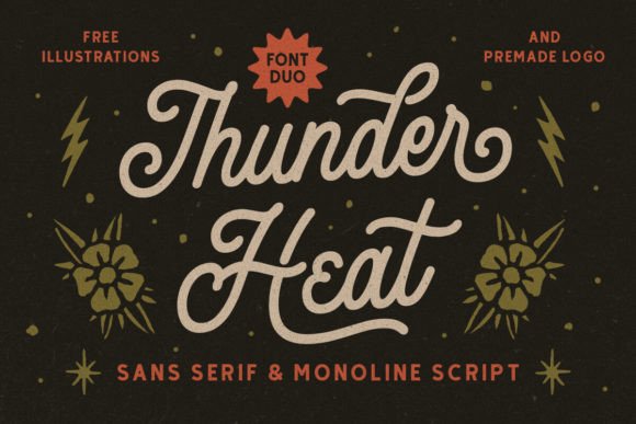 Thunder Heat Duo: The Script Handwritten Fonts for Modern Branding