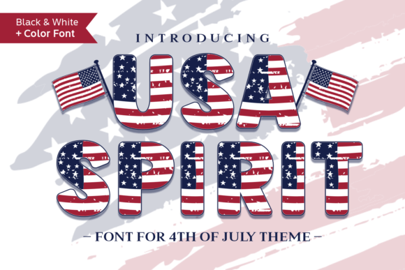 Usa Spirit Typeface for Patriotic Editorial Design